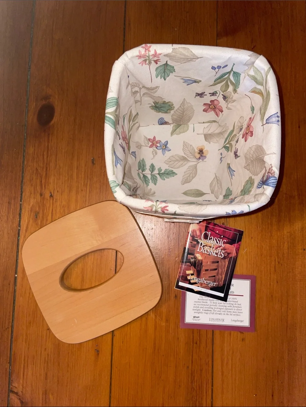 Longaberger, tall tissue basket